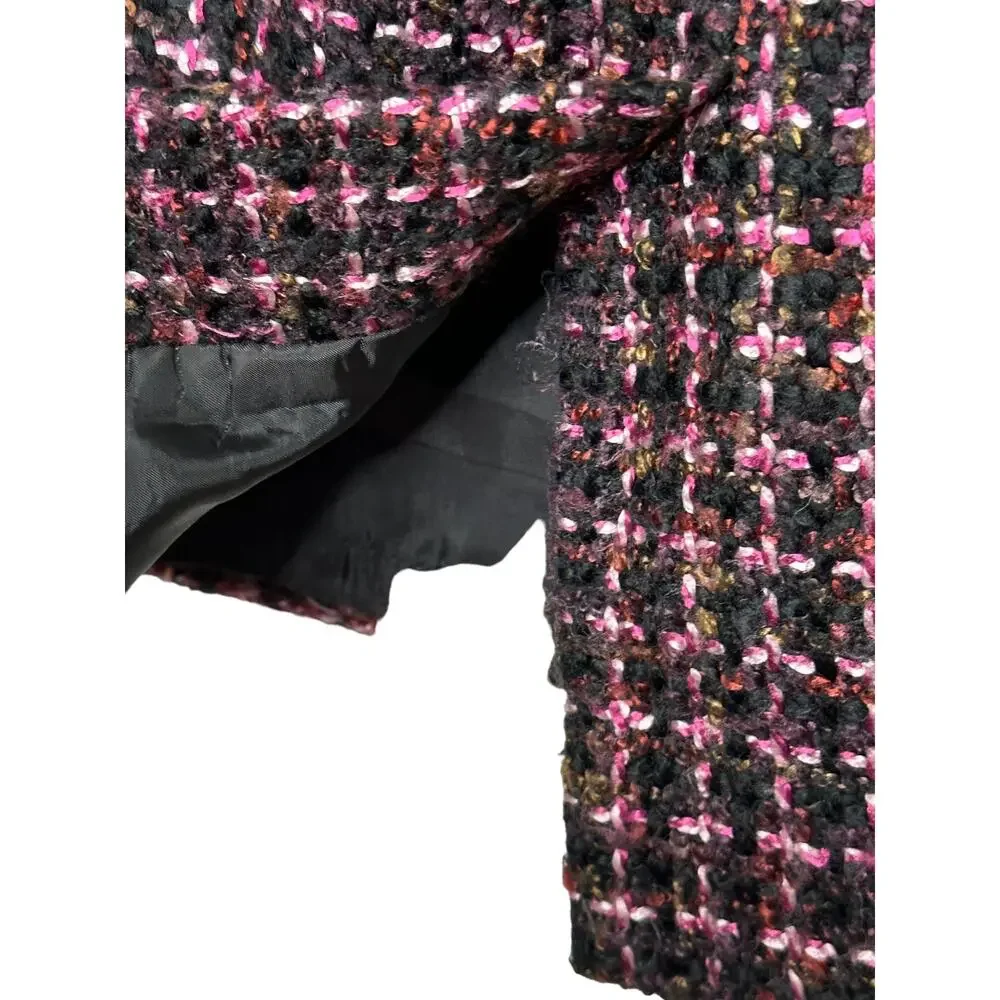 Elegant Tweed Skirt - Pink and Black - Picture 4 of 9
